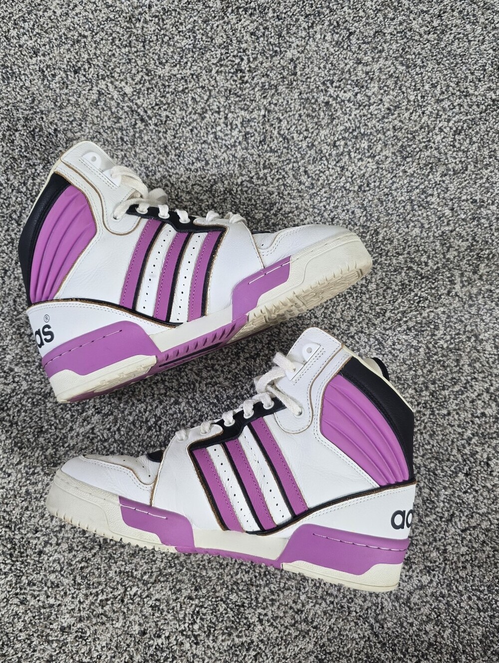 Adidas Epi Pro High White Semi Pulse Lilac Black  Mens Size 7.5  Retro